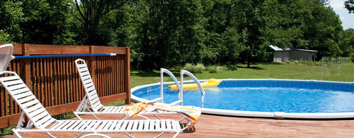 Tennessee above ground pool with deck